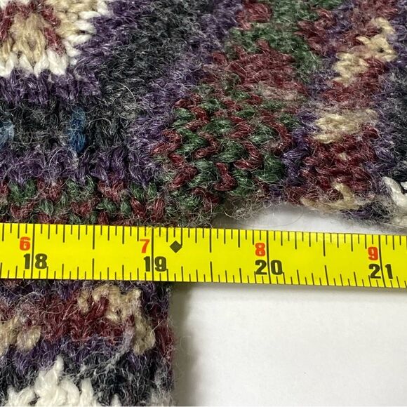 Vintage 80's-90's Studio Works Nordic Fair Isle Knit Wool Sweater Womens Size PS - Picture 3 of 14